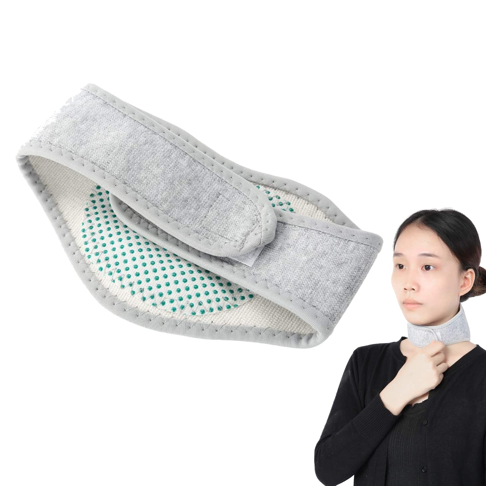 Brrnoo Self-Warming Neck Warmer for Neck Pain & Headache Relief, Tourmaline Magnet Neck Brace with Adjustable Support for Relaxation, Pain Relief, and Daily Use