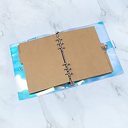 AUEAR, 3 Sets A5 Kraft Paper Divider 6 Holes Ring