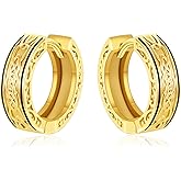 POPLYKE Viking Hoop Earrings for Men 925 Sterling Silver Punk Huggie Hoop Earrings Sturdy Norse Mythology Jewelry Gifts