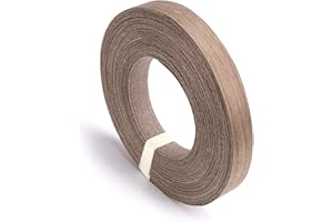 Skelang Walnut Wood Veneer Edge Banding Preglued Iron-on with Hot Melt Adhesive Edgebanding Flexible Wood Tape (3/4"×50')