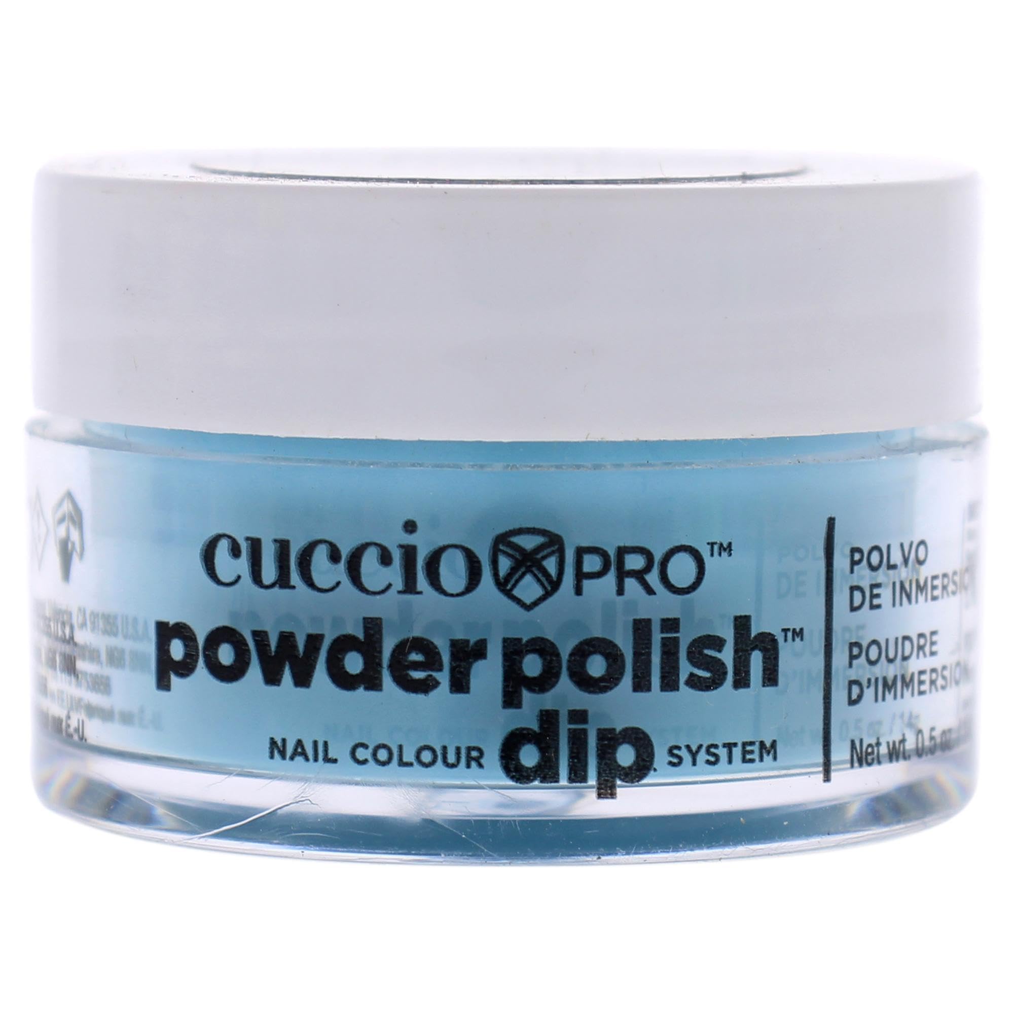 Cuccio - Pro Powder Polish Nail Colour Dip System - Caribbean Sky Blue - for Women - Nail Powder - 0.5 oz