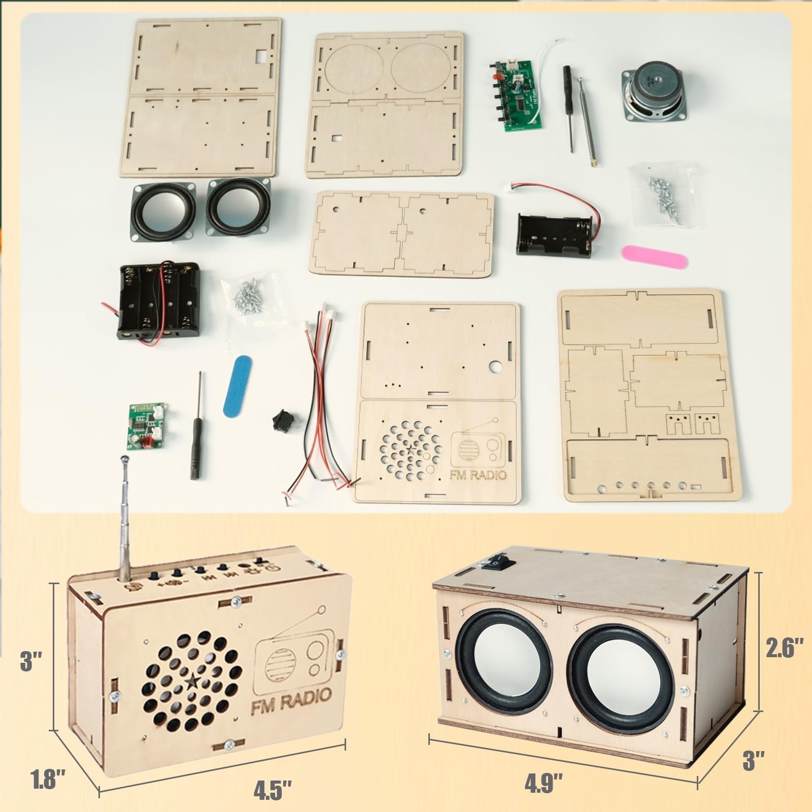 STEM Toys for Ages 8-13 9-12 10 14 11 15+ Year Old Boys Girls Birthday Back to School Gifts for Teens Science Kits Experiments DIY Crafts for Kids Building Engineering Projects Bluetooth Speaker Radio