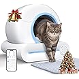 Self Cleaning Litter Box, 2024 Upgraded Automatic Cat Litter Box with Mat & Cleaning Tools, 68L+9L Large Capacity Litter Box Robot, Suitable for Multiple Cats, APP Control (Blue)