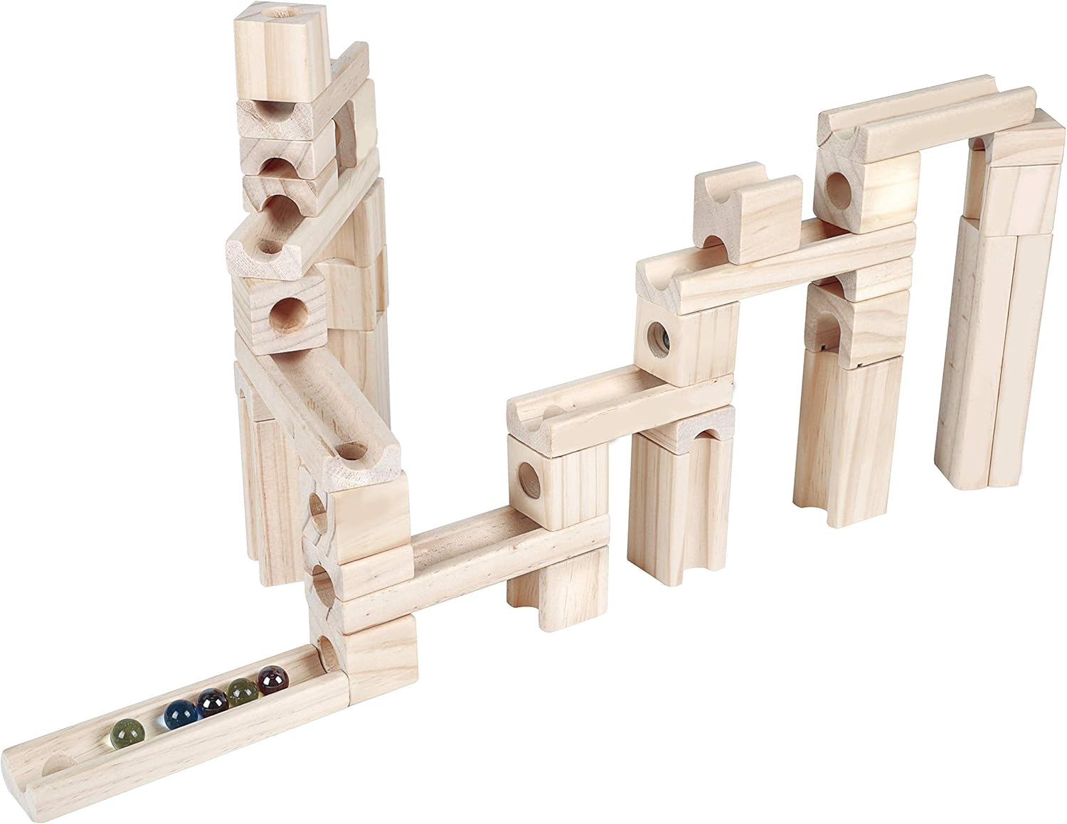 classic wooden marble run