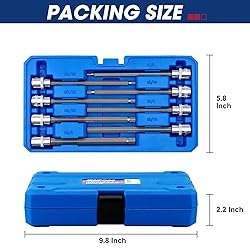 RIZOM 18-Piece 3/8 Inch Drive Extra Long Allen Hex