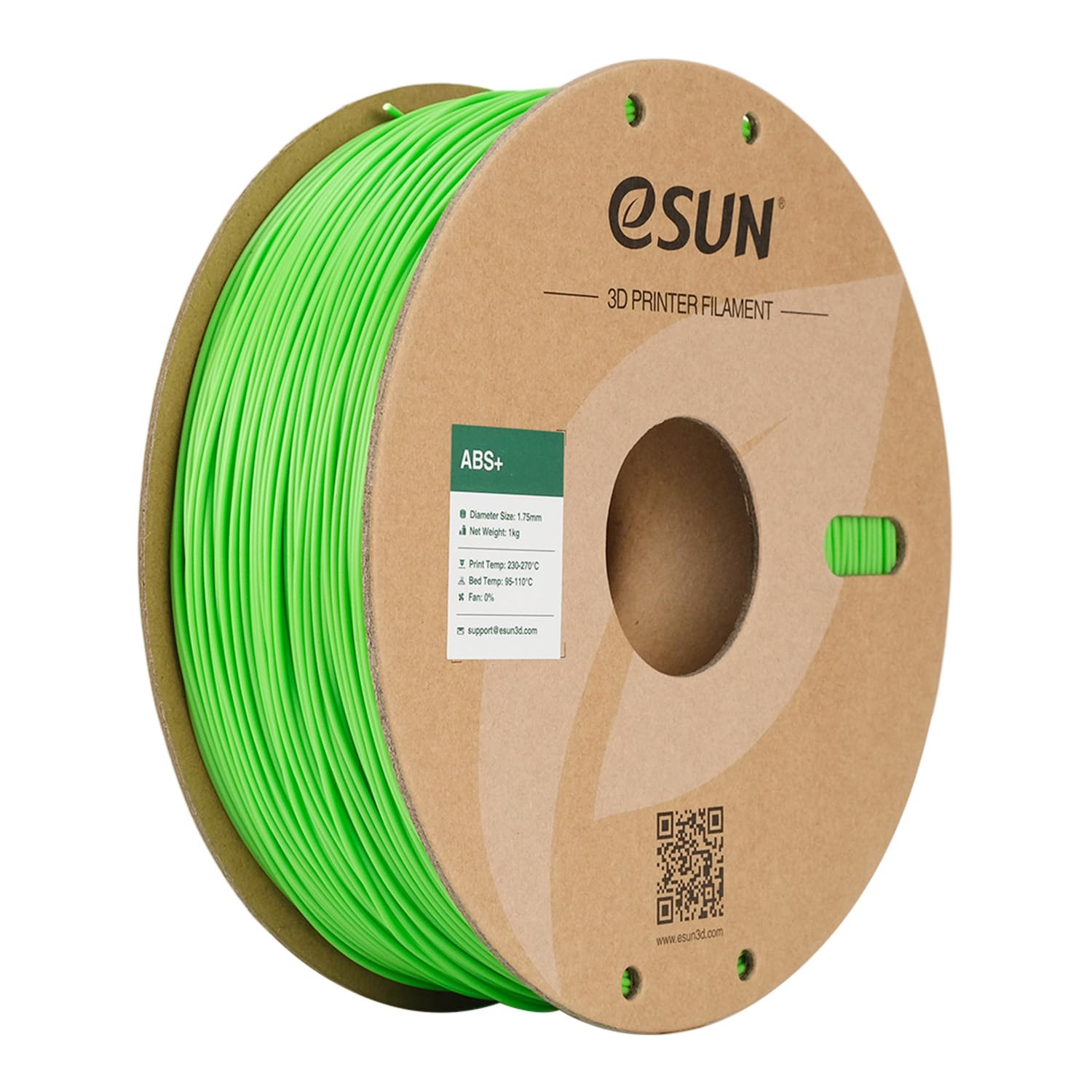 eSUN ABS+ Filament 1.75mm, Low Warping 3D Printer Filament ABS Plus, Dimensional Accuracy +/- 0.05mm, 1KG Spool (2.2 LBS) 3D Printing Filament for 3D Printers, Peak Green