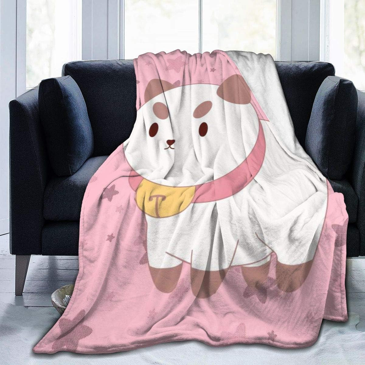 Sunny Rainy Day Bee and Puppycat Blankets Super Soft Warm Faux Fur Throw Blanket -Ultra-Soft Micro Fleece Blanket Twin, Warm, Lightweight