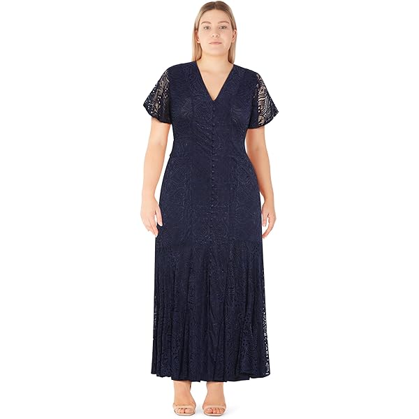 Amazon.com: Jessica London Women's Plus Size Stretch Lace Shift Dress