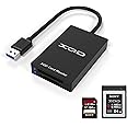 XQD Card Reader, USB 3.0 XQD/SD Card Reader Dual Slot Memory Card Reader 5Gpbs Super Speed Support Sony G/M Series, Lexar 2933x/1400x USB Mark XQD Card,SD Card for Windows/Mac OS