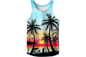 WANGSTAR Mens Tank Tops Summer Sleeveless Shirts Beach Graphic Tank Tops Men 4th of July Tank Top Cut Off Patriotic Shirts
