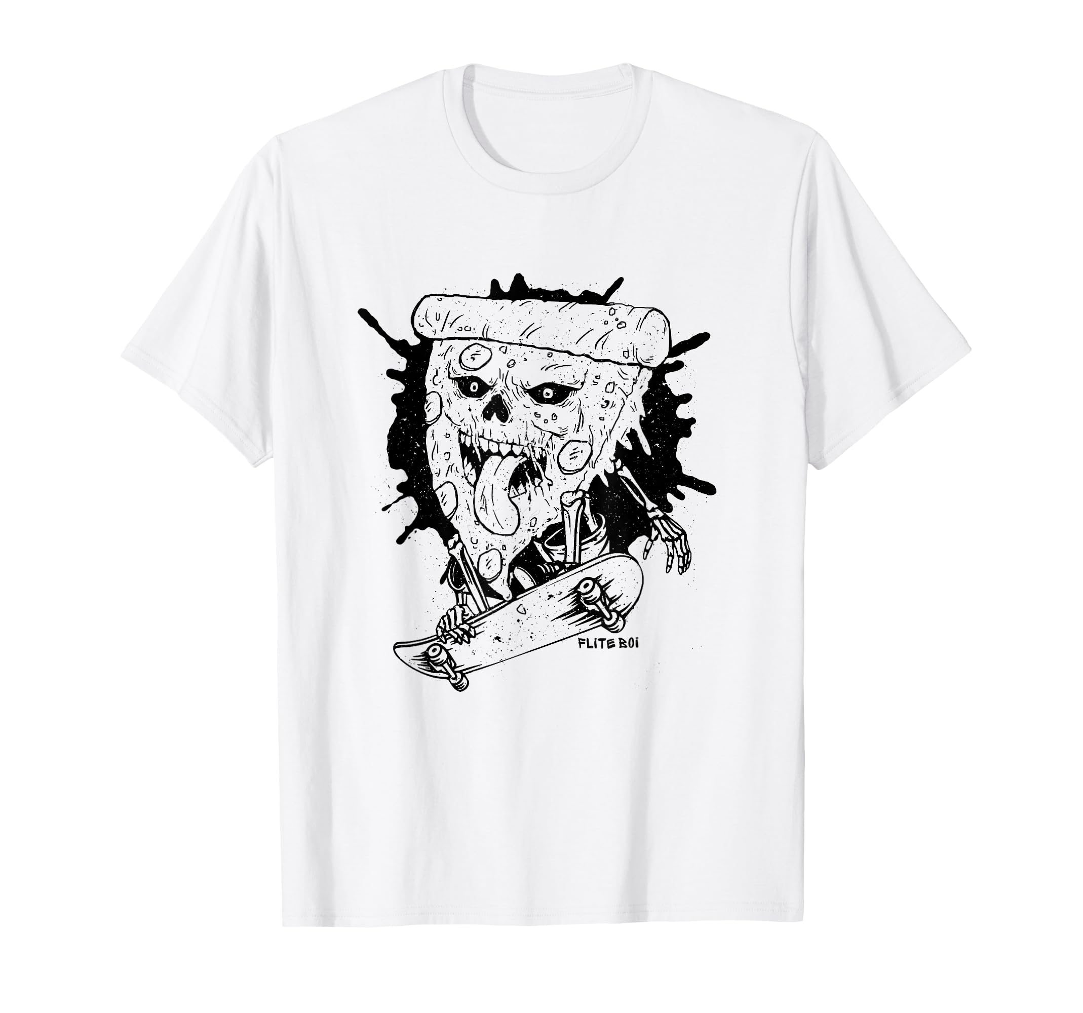 Flite Boi - Skateboards - Pizza Man Monster Graphic T-Shirt