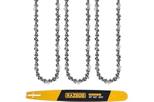 RazEdg 20 Inch Chainsaw Bar and Chain Combo for Husqvarna, 3/8" Pitch, 050" Gauge, 72 Drive Links Fits Husqvarna 455, 455 Rancher 460 Rancher 570, Poulan PP5020AV PR5020 and More (1 Bar + 3 Chains)