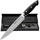 KONOLL Slicing Carving Knife Razor Sharp Sashimi Knife, 8 Inch Nonstick Sushi Knife, High Carbon Stainless Steel Kitchen Knif