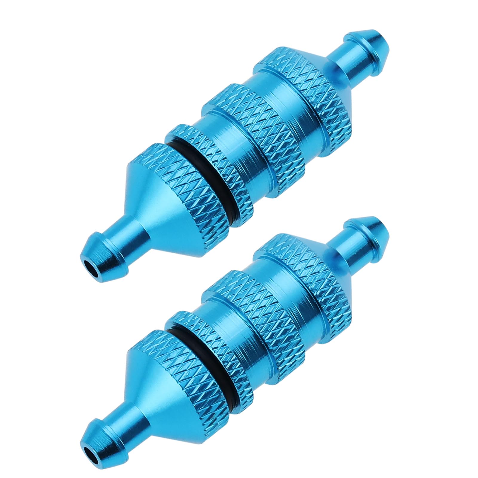Be In Your Mind 2Pcs RC Oil Fuel Filter Aluminium Alloy for 1/8 1/10 Scale RC Model Car Spare Parts Car Model Accessory RC Engine Fuel Filter
