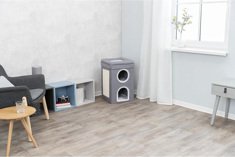 Torre Rascador Saul, 64 cm, Gris, para Gatos