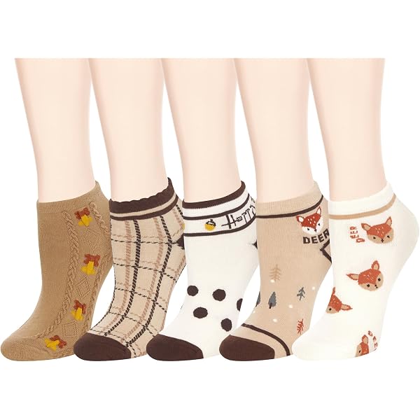 Pack 5 Pares Calcetines Tobilleros Mujer - Colores Divertidos, Algodón, Talla EU 35-40