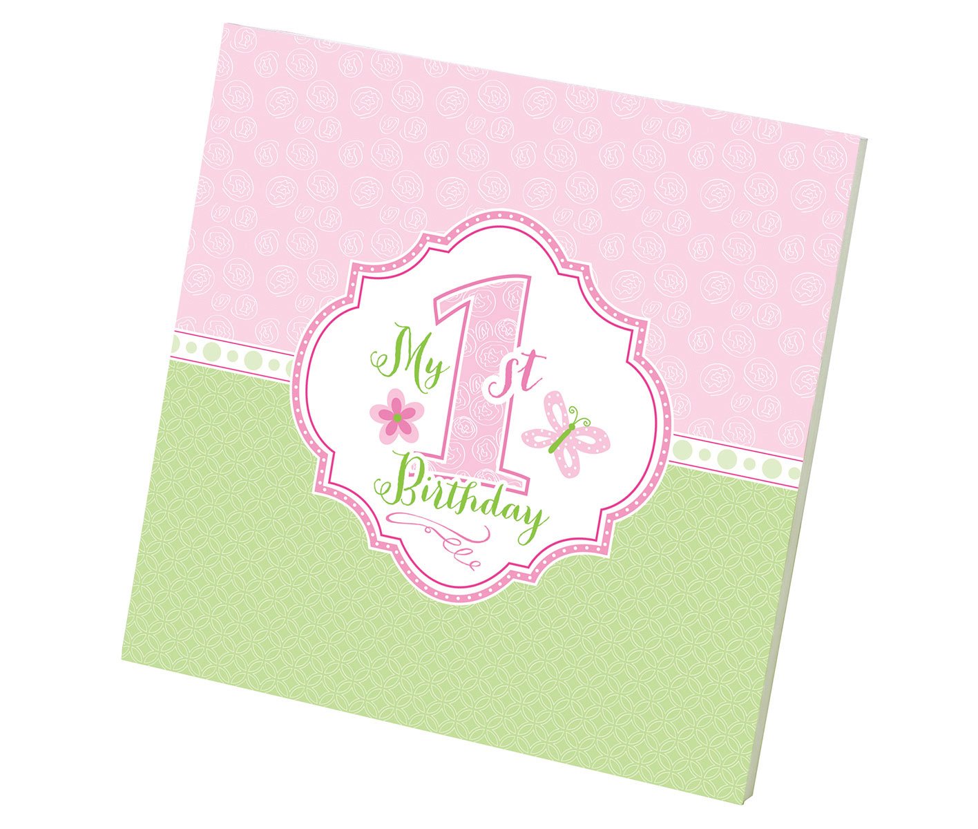 Amazon Com Lillian Rose 1st Birthday Keepsake Memory Book Pink 7