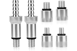 6pcs Lower Unit Gear Oil Pump Adapters, Lower Unit Pump Adapters Including Swivel Joints & Male Joints for Most Boat Outboard
