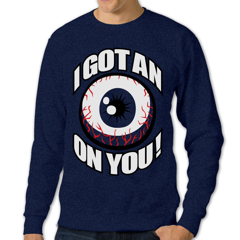 Alipapa Men's Long Sleeve I Got An Eye On You ! Hoodies Navy