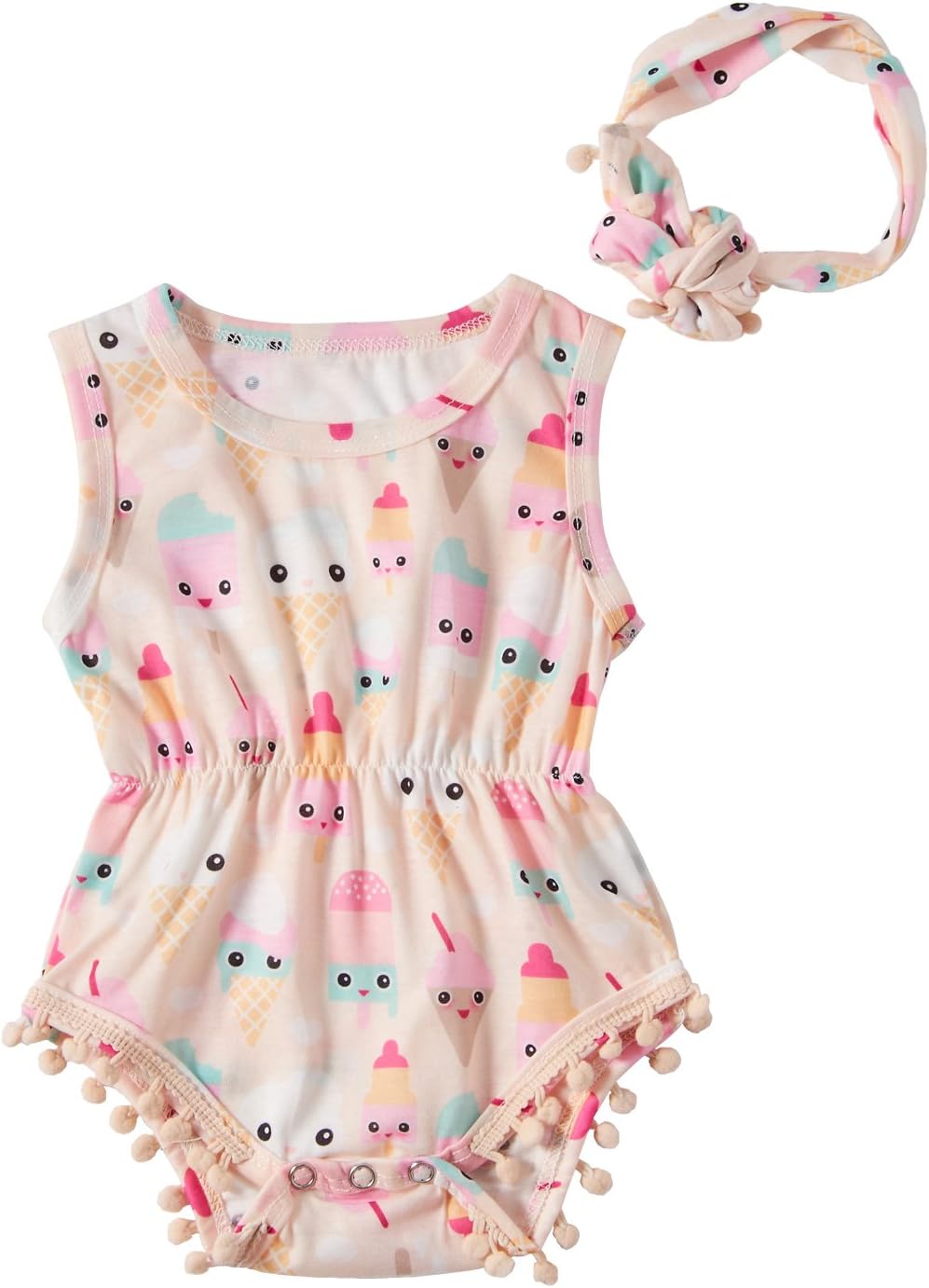 Girls Clothing Sets, Newborn Baby Girl Cotton Casual Bowknot Clothes Bodysuit Romper Jumpsuit Outfit Set