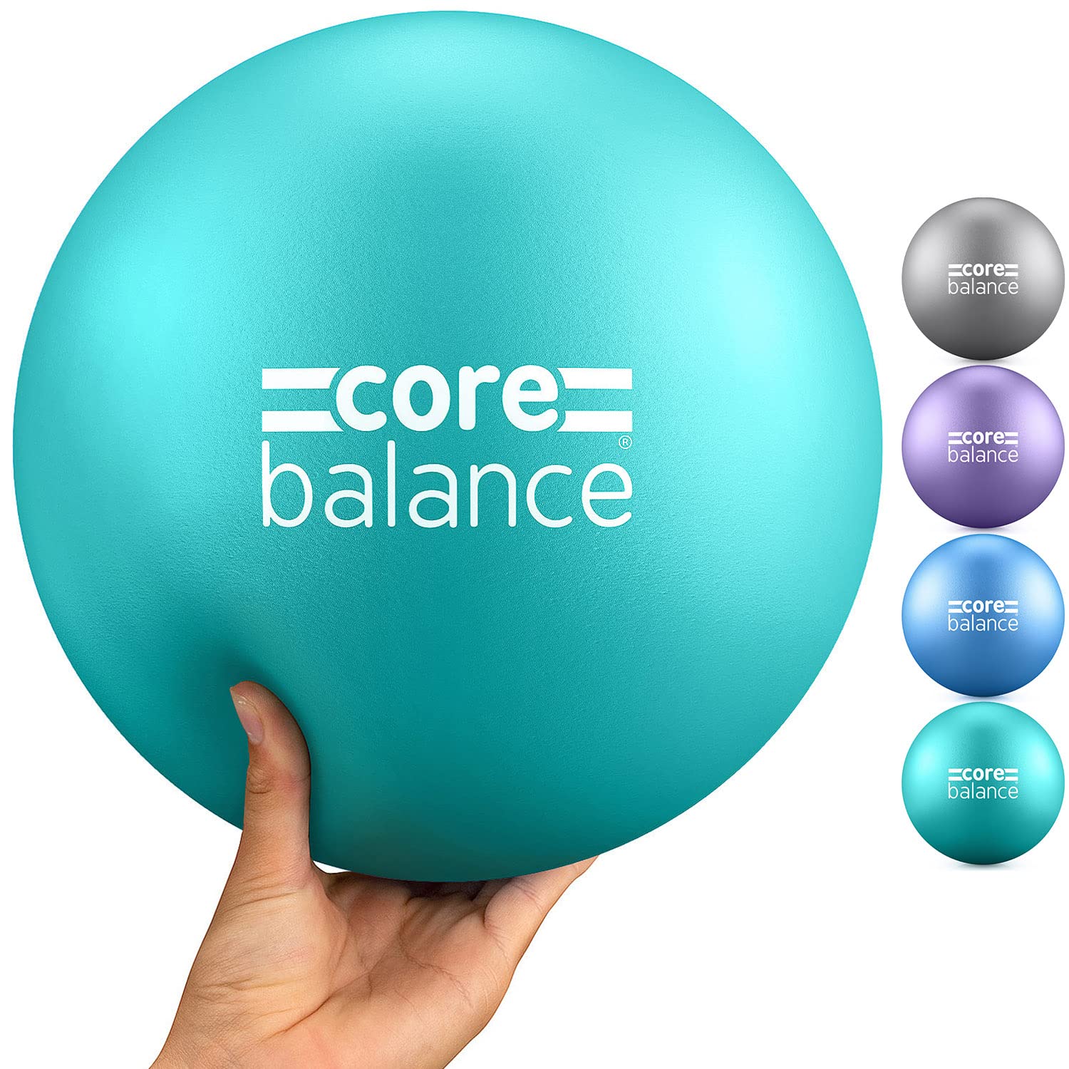 Core Balance Soft Pilates Ball Anti Burst With Inflation Tube Small 23cm / 9 Inch