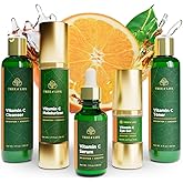 Tree of Life Beauty Ultimate Skin Care Set, Brightening, Firming, Hydrating, Moisturizing, Brightening, Complete Face Care Regimen - Total Vitamin C Face Serum Collection 5pack