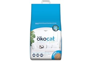 ökocat Original Wood Clumping Cat Litter, Unscented, 18.8 pounds - Natural Ingredients, Stops Odor, Clumps Solid, 99% Dust Free, Great for All Cats