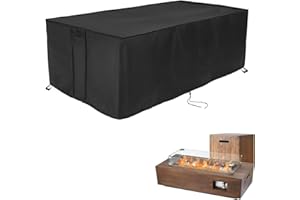 Youlvy Fire Pit Cover Rectangular 42 Inch,Propane Gas Fire Pit Table Cover,Outdoor Waterproof Firepit Table Cover - 42 x 21 x 15 Inch