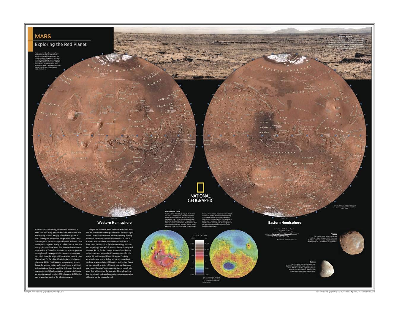 National Geographic: Mars: Exploring the Red Planet - Poster - 28 x 22 inches - Laminated
