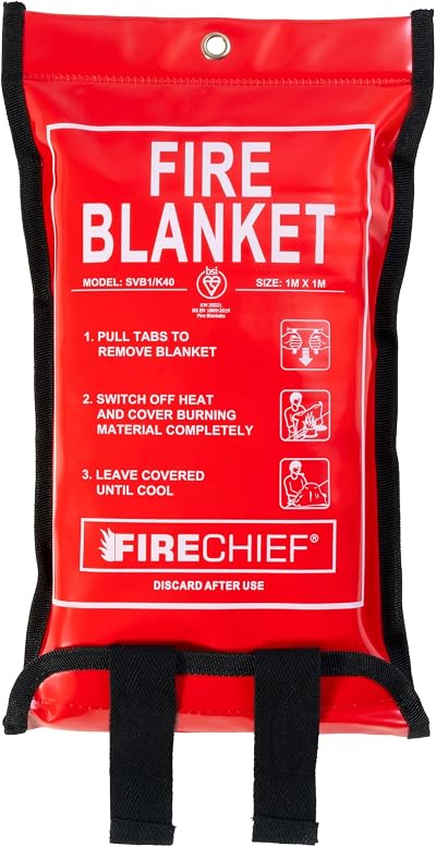 Firechief SVB1/K40 Kitemarked Budget Fire Blanket 1m x 1m Small