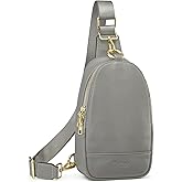 Kattee Leather Sling Bag for Women, Womens Leather Fanny Crossbody Purse for Travel，Small Sling Bag with RFID Blocking | Small, with RFID Blocking