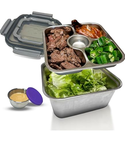 Worgeous Stainless Steel Salad Container For Lunch Insulated Bowl With Lid Travel White