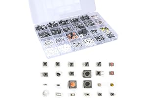 QTEATAK 620 Pcs 24 Value Micro Momentary Tactile Push Button Switch Tact Assortment Kit