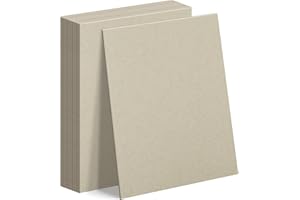 AUEAR, 20 Pack 8.5x11 Chipboard Sheet, 50pt Thick Bookboard, Scrapbooking Chipboard, Book Binders Board, Paper Board for Crafting Project (Grey)