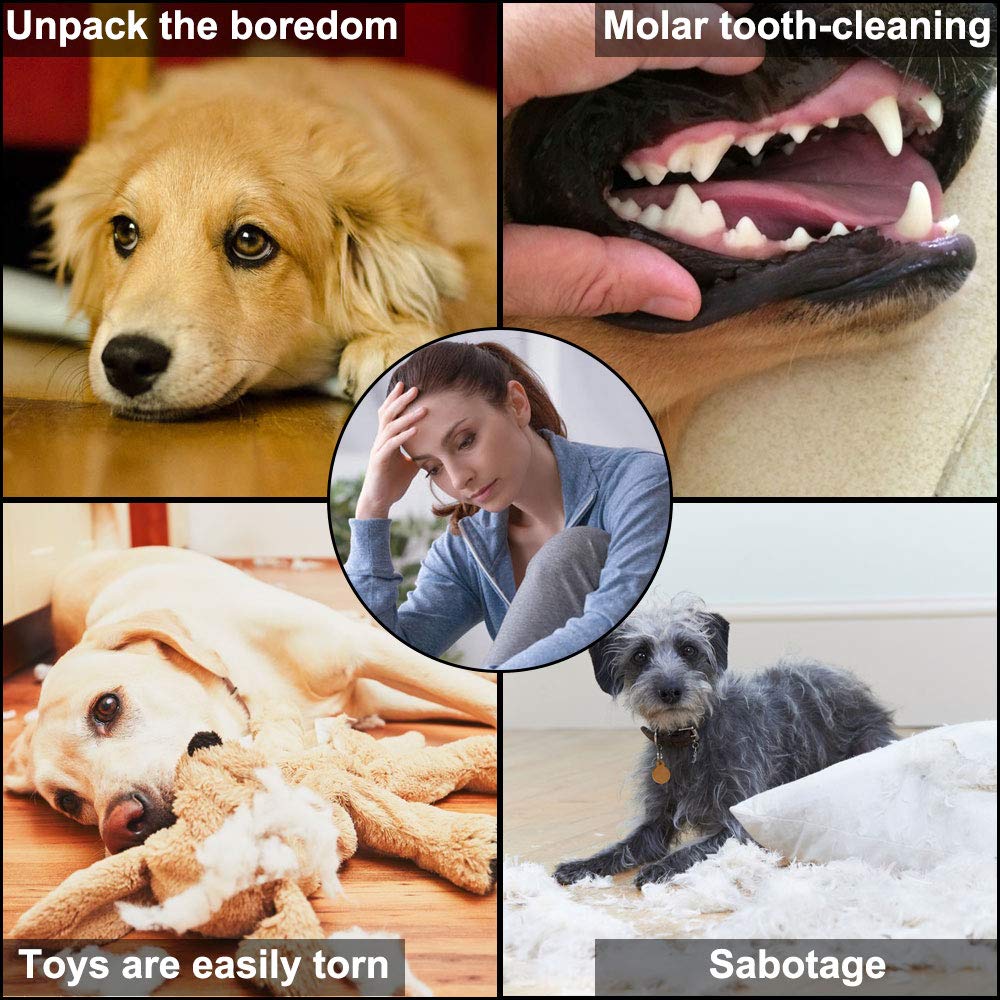 Gooswexmzl Dog Squeaky Toys - Stuffingless Dog Toys for Large Breed No Stuffing Dog Toy Set Dog Chew Toys Dog Plush Toys 5 Pack