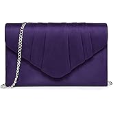 Dasein Women's Evening Bag Pleated Envelope Clutch Handbag Wedding Party Bridal Purse