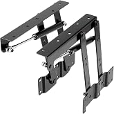 ZEONHAK 1 Pair 10 Inches Lift Up Top Hinge, 100lbs Coffee Folding Lift up Top Table, Spring Folding Stand Rack Bracket Furniture Hardware Lifting Rack, 150N Gas Hydraulic Hinge, 2 PCS
