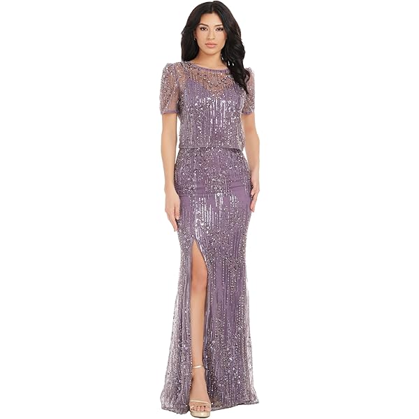 Amazon.com: Dress the Population Women's Janelle Art Deco Geometric Sequin,  Maxi, Mermaid, Square Neck Dress, Gold Multi, XX-Small : Clothing, Shoes &  Jewelry