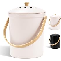 Amazon.com: Beautiful Kitchen Compost Bin with Smell Proof Lid ...