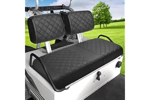 MOSNAI Club Car DS Pre-2000 Seat Cover, Golf Cart Front Seat Cover Fit For Club Car DS 1982-2000 OEM Ordinary Seat Cushion, Concave and Convex Design Appearance, Thick Vinyl Leather Comfortable/Breathable