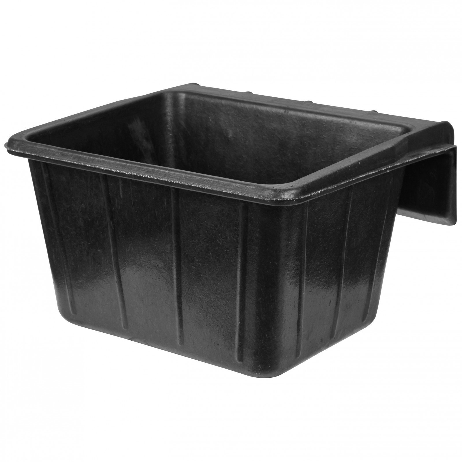 Kerbl Rubber Feeding Trough 20 Litres for Hanging Black