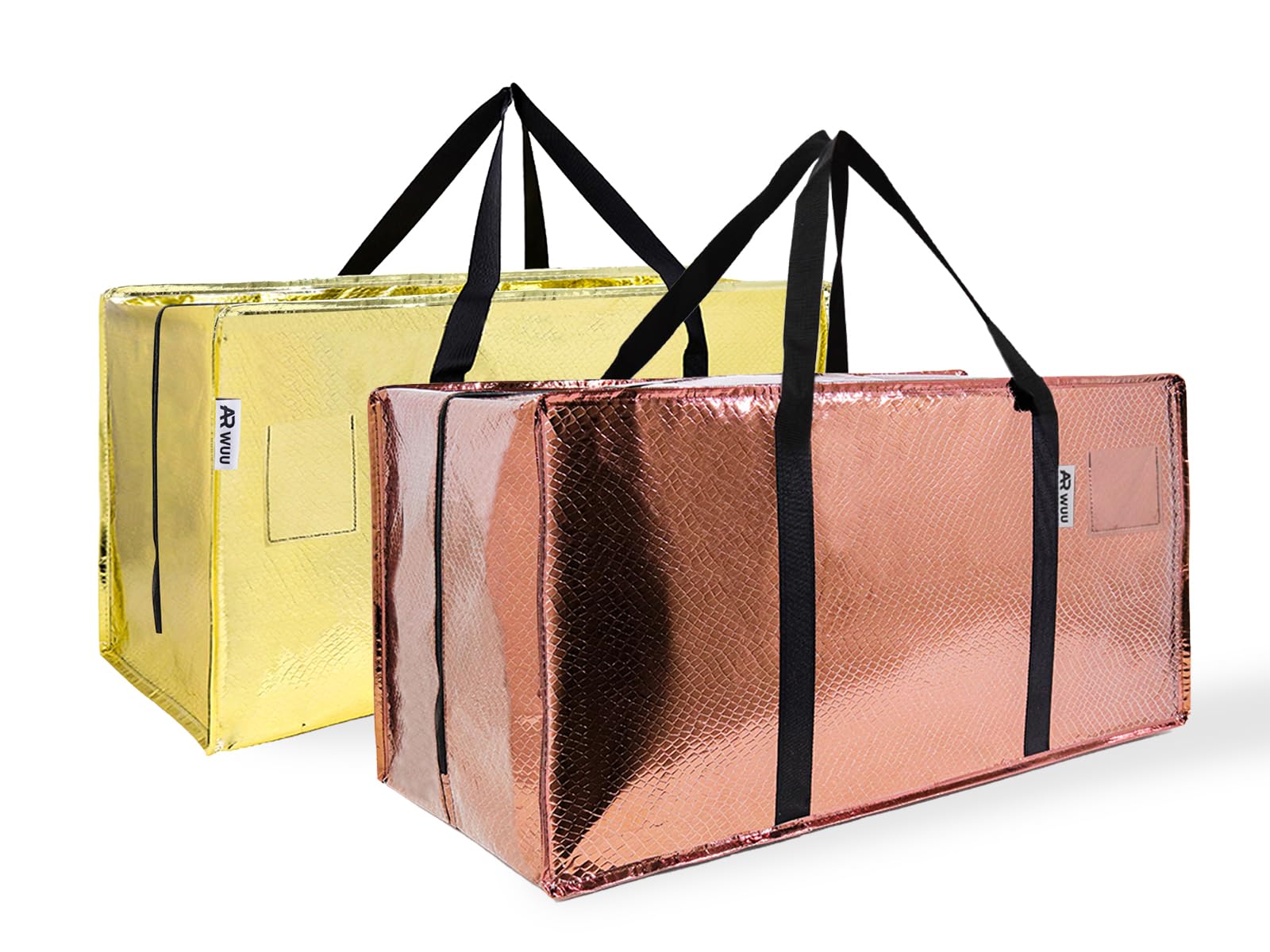 Heavy-Duty Moving Bags – 4-Pcs Large Moving Bags with Zipper – Waterproof and Foldable Packing Bags for Clothes, Blankets, Laundry Storage – Tote Organizer Bags for Moving, Packing, College, Dorm