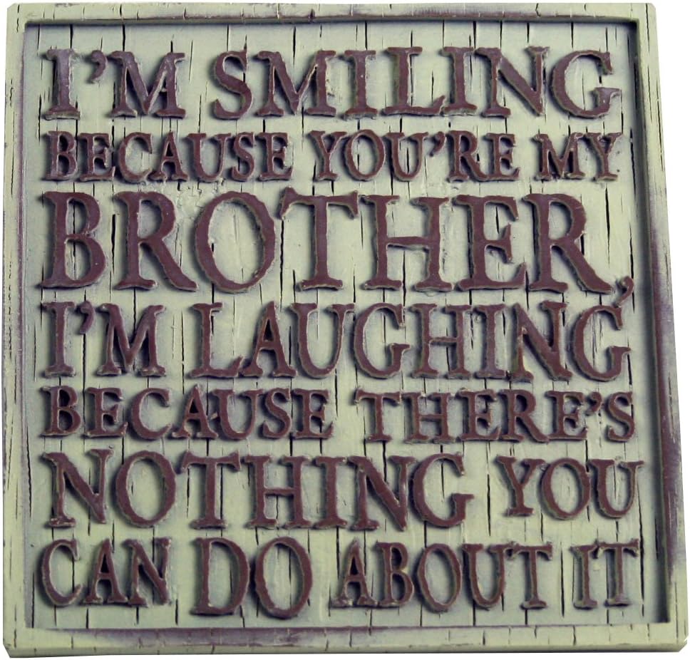 Driftwood Coasters-I'm Smiling Because You're My Brother…