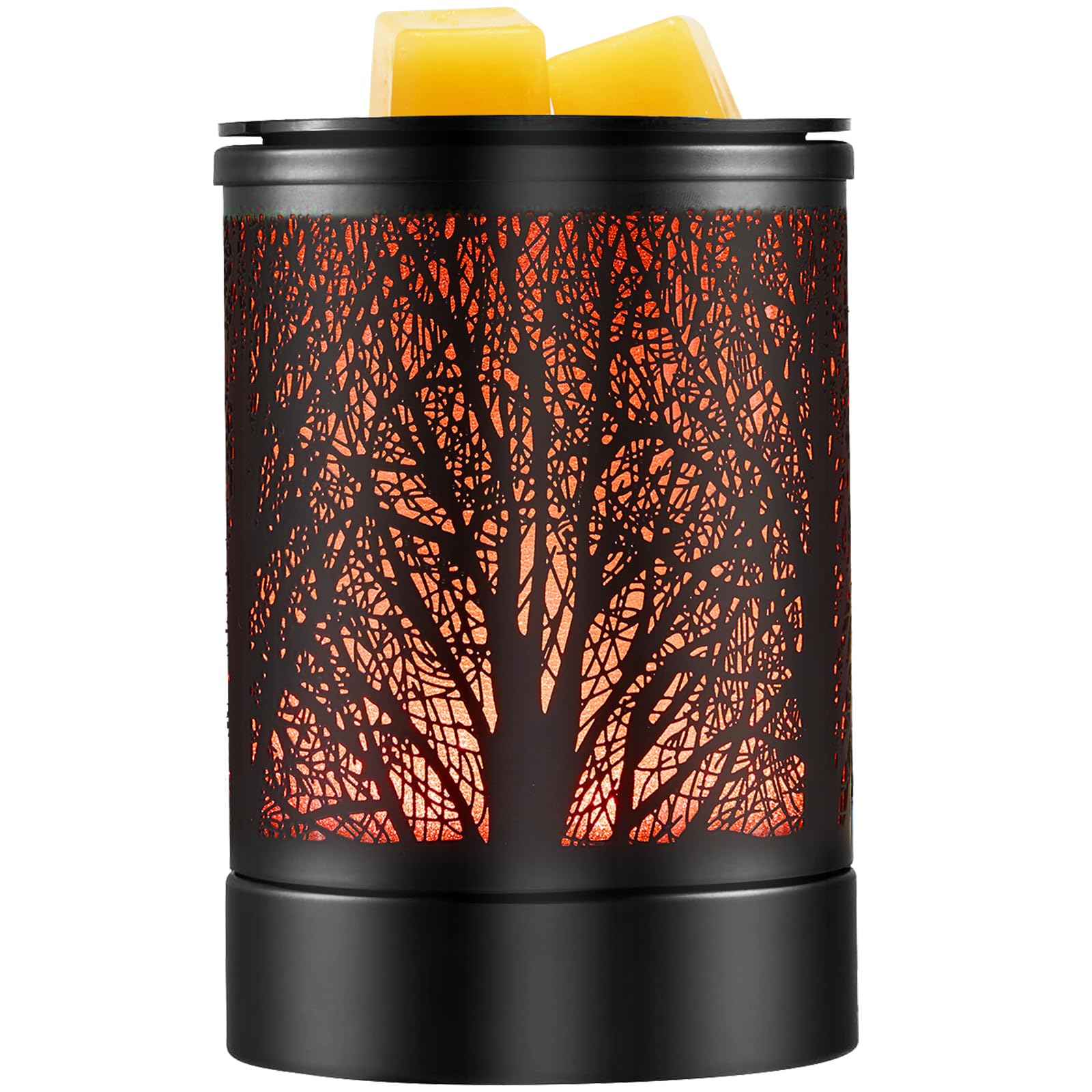 Photo 1 of Enaroma Fragrance Wax Melts Warmer with 7 Colors LED Changing Light Classic Black Forest Design Scent Oil Candle Warmer