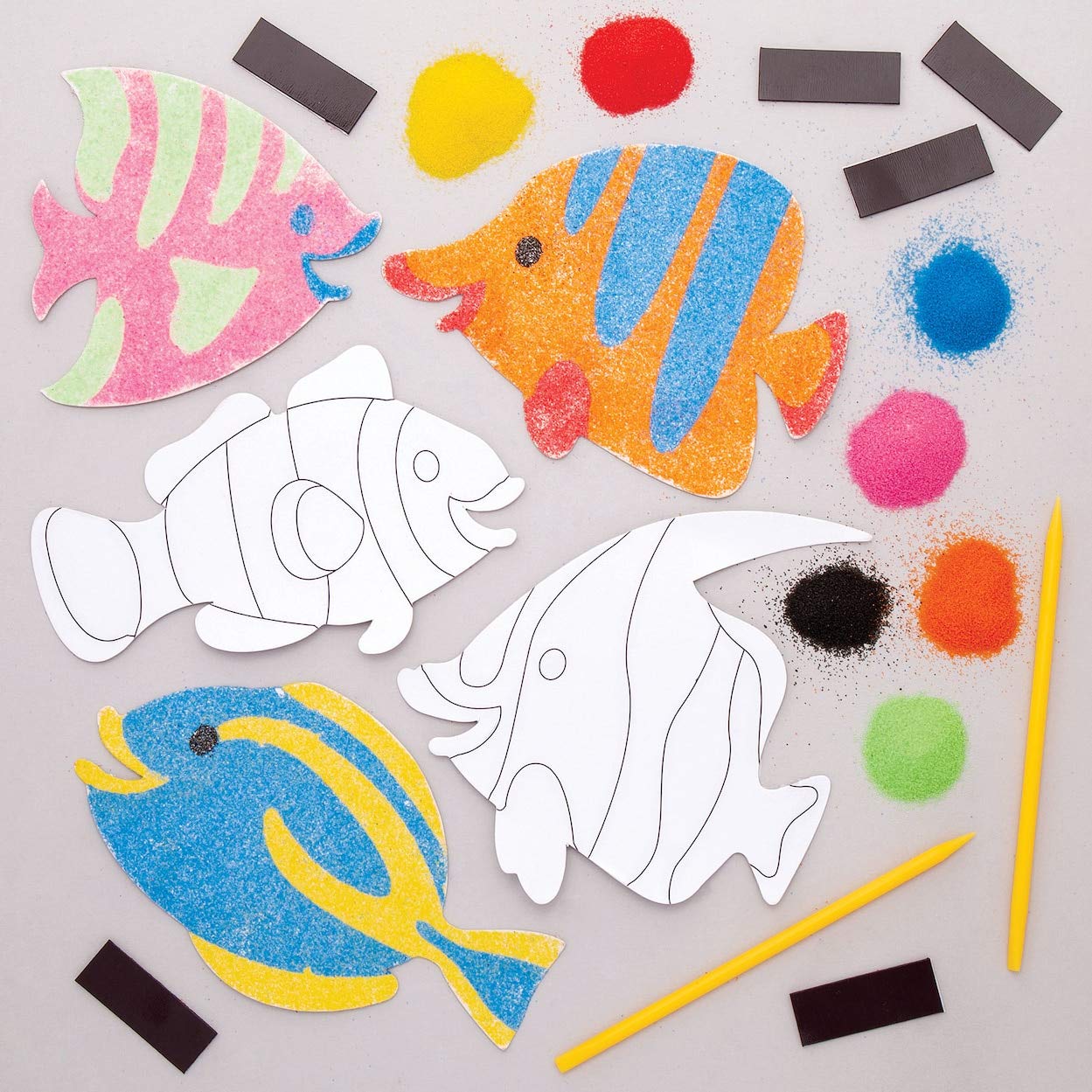 Tropical Fish Sand Art Magnets (Pack of 6)