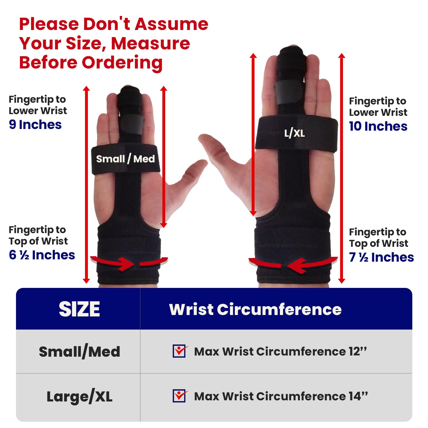 Trigger Finger Splint Middle Finger Brace | Middle Finger Splint For Broken or Fractured Middle Finger, Arthritis, Tendonitis, Tenosyvitis | Mallet Trigger Finger Straightener Immobilizer | S/M