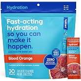Hydrant - Hydration Powder, Blood Orange Flavor, 30 Individual Instant Electrolyte Rehydration Packets - Low Sugar Drink Mix for Daily Use, Travel &amp; Workouts