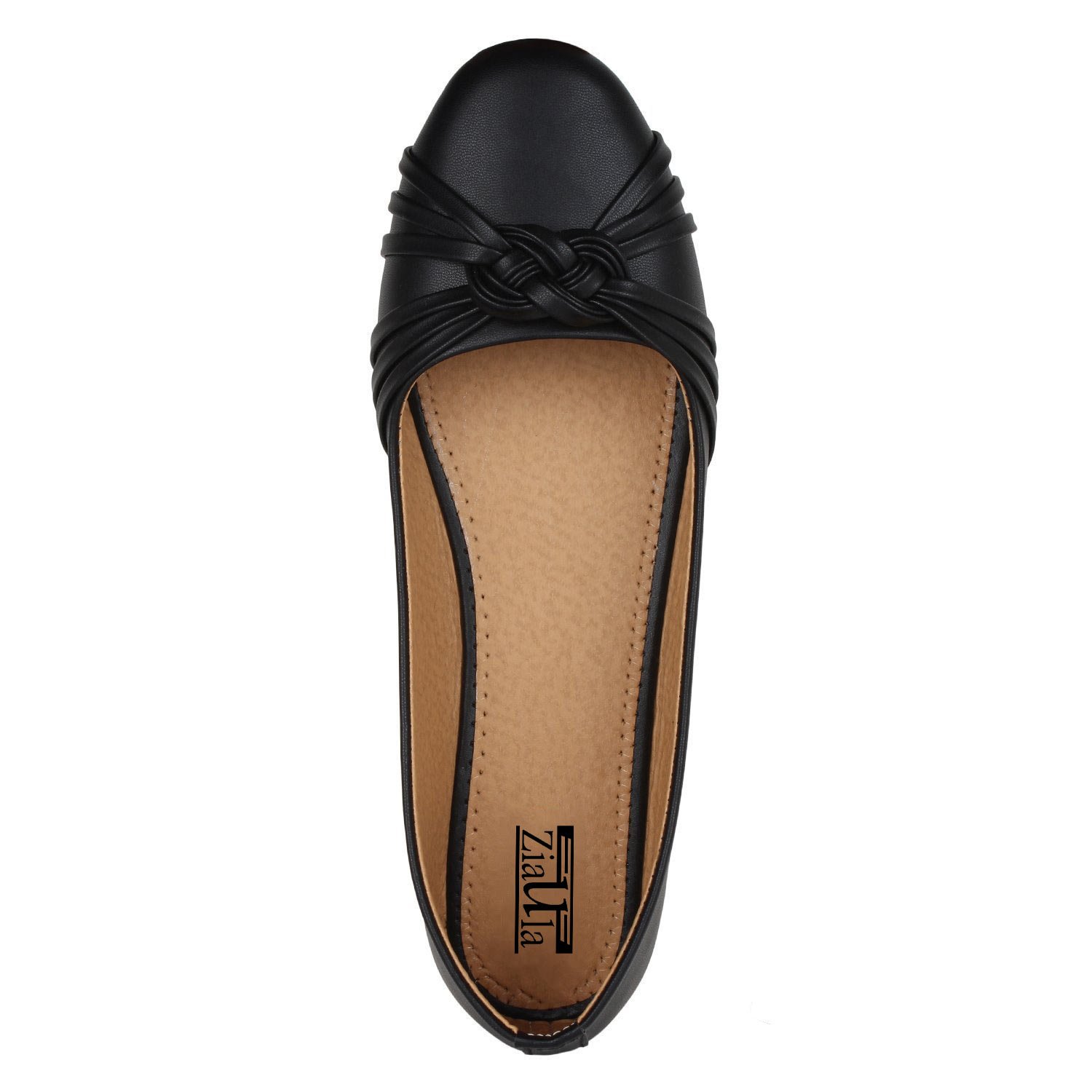 ziaula women's yellow synthetic ballerinas