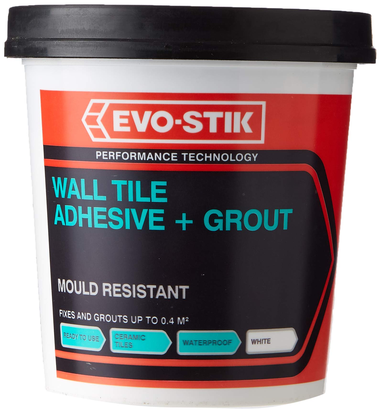 EVO-STIK Wall Tile Adhesive + Grout – Mould Resistant, Waterproof, Ready to Use, Size: Handy (500g)