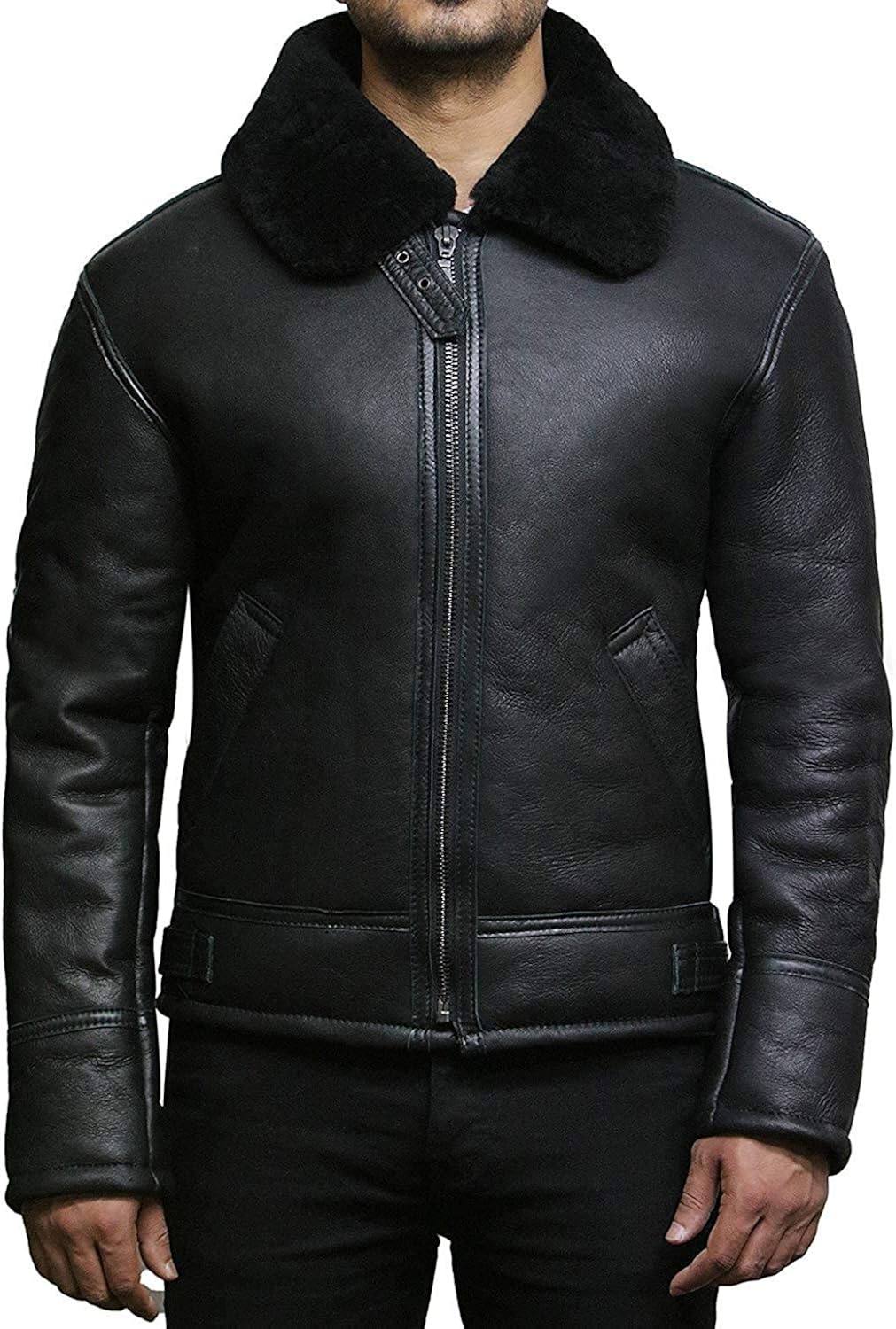 aviator jacket mens sheepskin